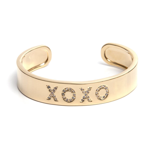 Gold XOXO Cuff Bracelet