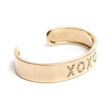 Gold XOXO Cuff Bracelet