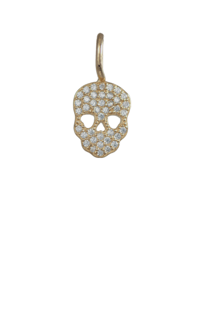 Crystal Gold Charm - Skull