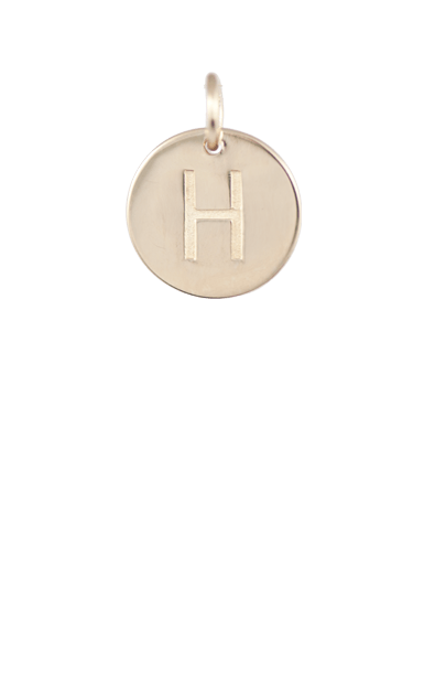 Teen Gift Ideas, Gold Disc Letter H Charm