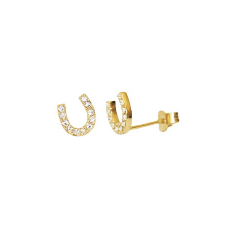 Horseshoe Earrings - Gold