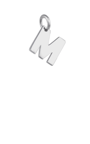Silver Block Letter - M