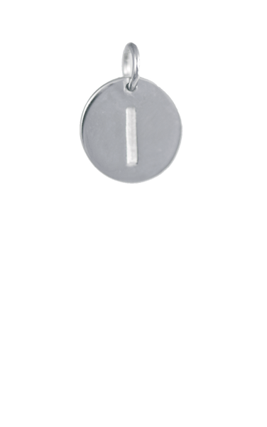 Silver Disc Letter I Initial, Tween Gift Ideas