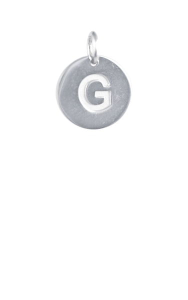 Silver Disc Letter G Initial, Tween Gift Ideas