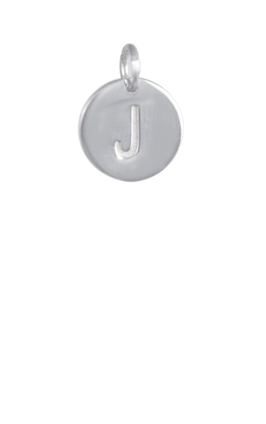 Silver Disc Letter J Initial, Tween Gift Ideas