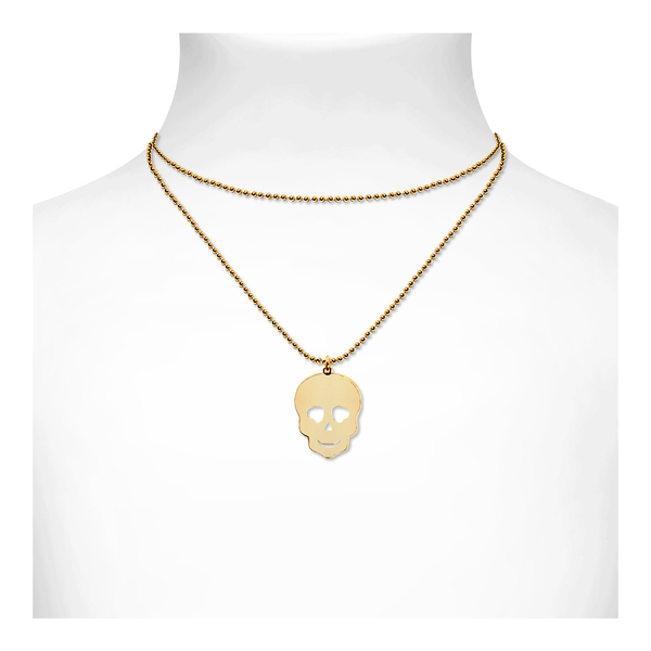 Skull Necklace - Gold