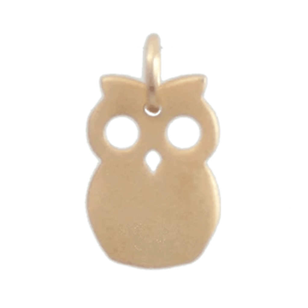 Gold Charm - Owl