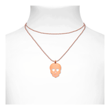 Skull Necklace - Rose Gold