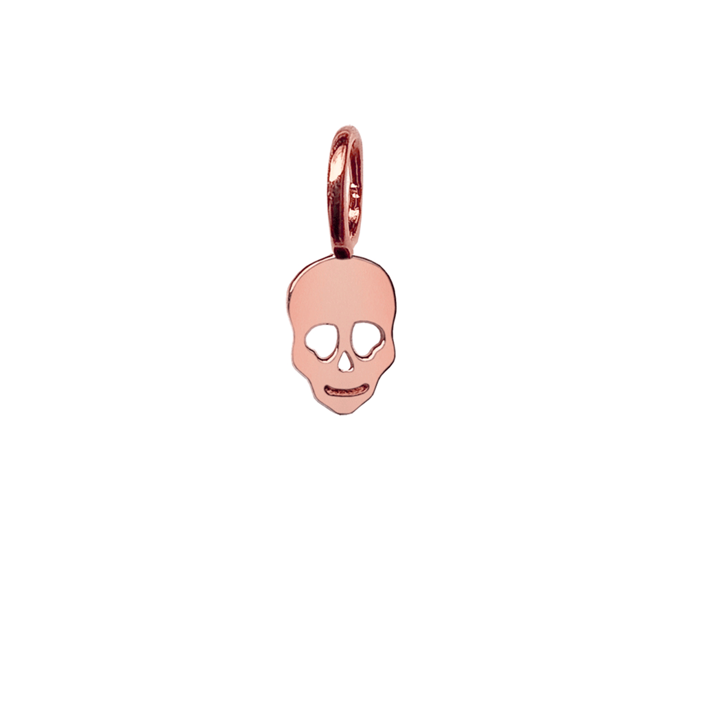 Mini Skull Charm - Rose Gold