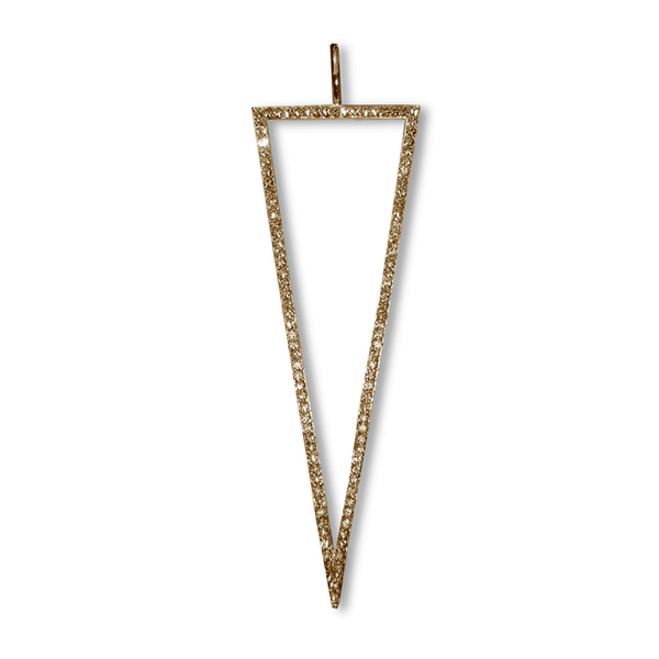 Crystal Triangle Charm - Gold